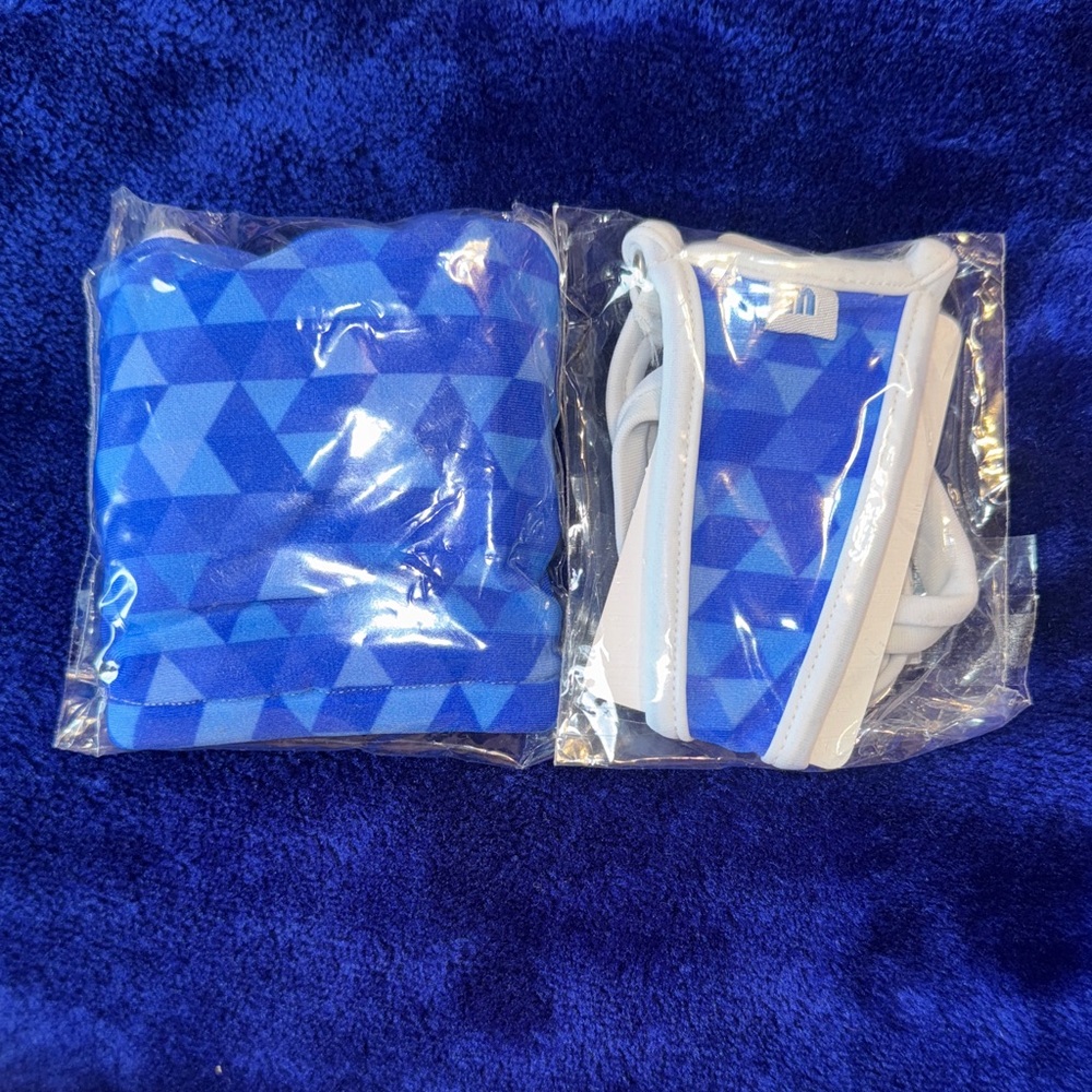 NEW - 312 & 457 Blue Stars tri top /micro bikini Large